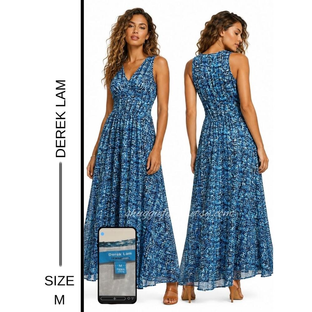 MSRP: $88✨Derek Lam for Design Nation Sleeveless Maxi Dress – Size M | Chiffon ✨
